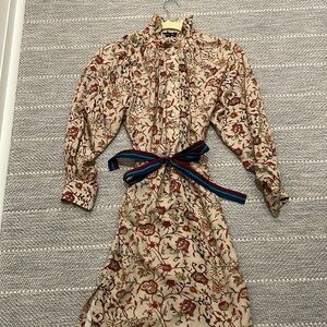 Soeur floral dress with beautiful ribbon at waist.